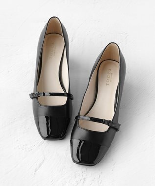 TOCCA RIBBON CROSSING PUMPS メリージェーン パンプス ブラック系