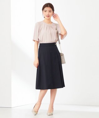 ANY SIS 【接触冷感機能付き】チェーンビットポイント スカート ネイビー