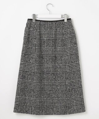 J.PRESS LADIES ウールシルクツイードグレンチェック スカート モノトーン系3