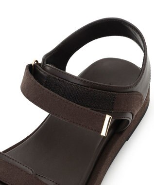 23区 【先行予約】スエードスポーツ サンダル ダークブラウン系