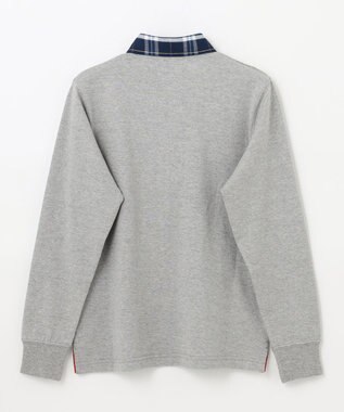 J.PRESS KIDS 【140-170cm】柄襟ラガー 長袖ポロシャツ グレー系