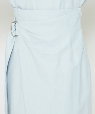 uncrave 【手洗い可】コットンリネンツイル スカート（uncrave WHITE） サックス