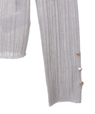 Green Parks ｄａｚｚｌｉｎ　シアーリブニットプルオーバー Gray