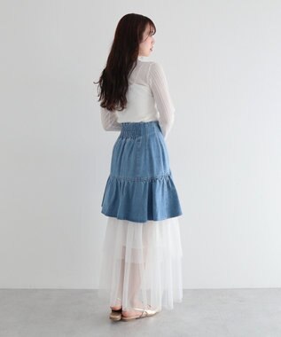 Green Parks ｄａｚｚｌｉｎ　シアーリブニットプルオーバー Gray