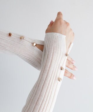 Green Parks ｄａｚｚｌｉｎ　シアーリブニットプルオーバー Gray