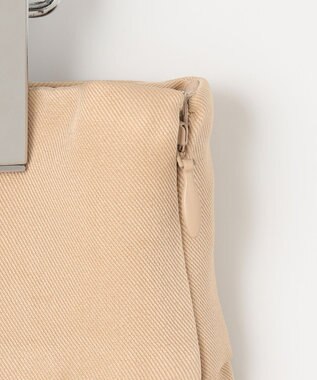 Feroux 【洗える】ウエストタックワイドパンツ ベージュ系