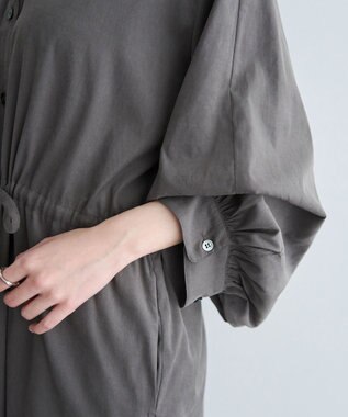 YECCA VECCA UVカット2way袖バルーンワンピース Charcoal Gray