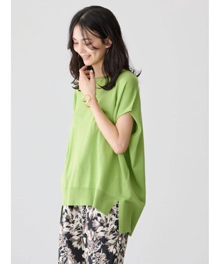 AMERICAN HOLIC 前振りニットフレンチスリーブプルオーバー Light Green