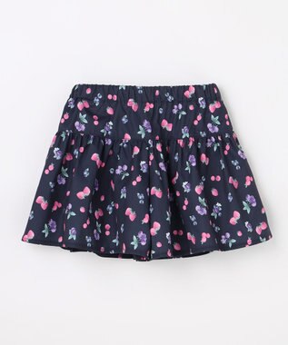 ANY KIDS 【洗濯機可能】総柄フルーツ キュロット ネイビー