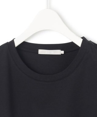 ICB 【洗える】シンプルジャージー クロップドTシャツ ブラック系