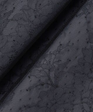 ANY SIS 【Lily calin】バイカラードットチュール ドレス ブルーグレー