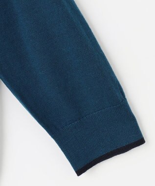 J.PRESS LADIES 【洗える】トリムツイン ニット グリーン系