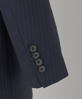GOTAIRIKU 【御幸毛織】Superio160 ウールモヘヤシルクカシミヤ　スーツ（ネイビーストライプ） ネイビー系1