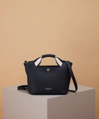 TOPKAPI 【TREASURE TOPKAPI】ソフトシュリンク テープハンドル ショルダー付きミニ トート バッグ