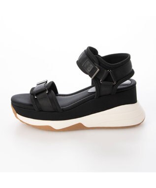 ing <ing>厚底スポーツサンダル ブラック