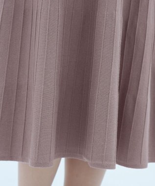 Tiaclasse リブニットパフスリーブワンピース モカ