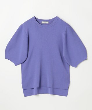 ANY パフスリーブニットプルオーバー ブルー