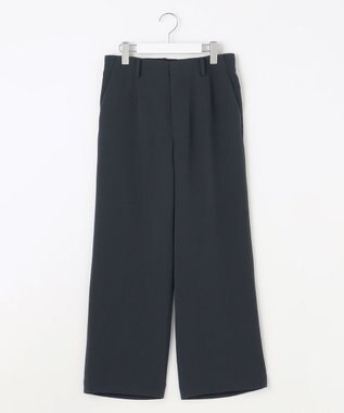 J.PRESS LADIES L 【WEB限定カラーあり・洗える】セラテリーダブルクロス セミワイド パンツ ネイビー系