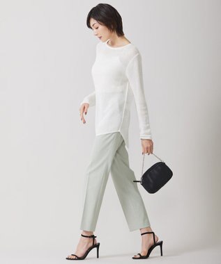 ICB 【洗える】 ペーパーブレンドシャインニット プルオーバー オフホワイト系