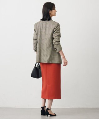 J.PRESS LADIES S モナベールツイル チェック ダブル ジャケット ブラウンチェック系