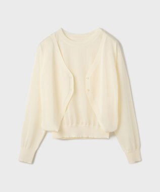 GRACE CONTINENTAL レイヤードニットトップ キナリ