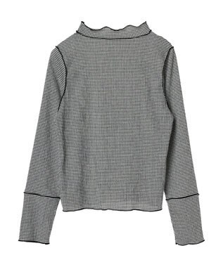 Green Parks 表面感ハイネックプルオーバー Gingham Check