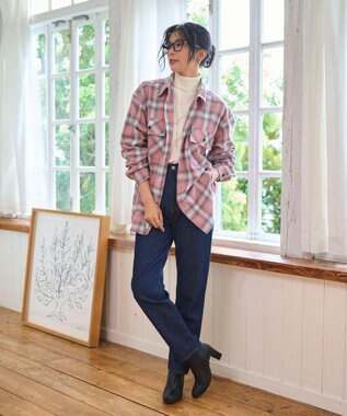 WEGO 【2025年秋冬新作/SMLサイズ展開/ユニセックス着用ITEM】オンブレチェックネルシャツ（LS） 柄5