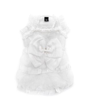 PET PARADISE cherircouture メニ―ローズ ワンピース ホワイト 小型犬 ホワイト