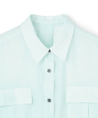 UNFILO シアー サファリシャツ ミントブルー