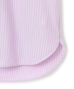 J.PRESS MEN 酷暑の清潔感もこれ一枚で【吸水速乾 / 抗菌防臭 / 防シワ】【J.PRESS OXFORD JERSEY】カノコインレイストライプ 半袖シャツ / B.D. ライラック系1