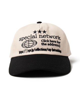 WEGO ロゴ刺繍バイカラーキャップ ブラック