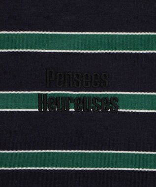 WEGO ボーダーラガーシャツ ネイビー