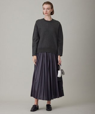 ICB ミルドウール ドルマンスリーブプルオーバー チャコール系