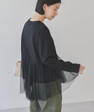 AMERICAN HOLIC チュールドッキングカットプルオーバー Black