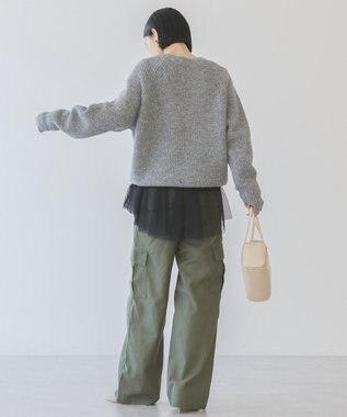 AMERICAN HOLIC チュールドッキングカットプルオーバー Black