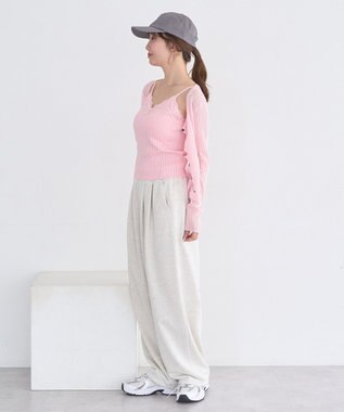 earth music&ecology シアーリブカーディガン Pink