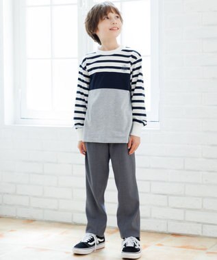 J.PRESS KIDS 【140-170cm】ボーダーミックス カットソー ネイビー系1
