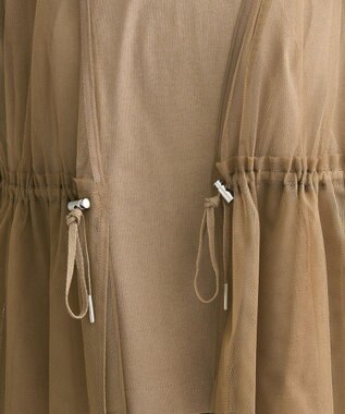 Green Parks ＳＥＴ２点　チュールベスト＋ロンＴＥＥ Gray Beige