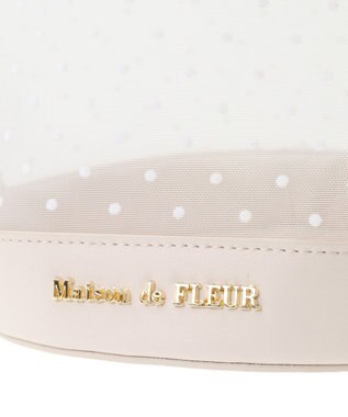 Maison de FLEUR メッシュチュールバッグ Pink Beige