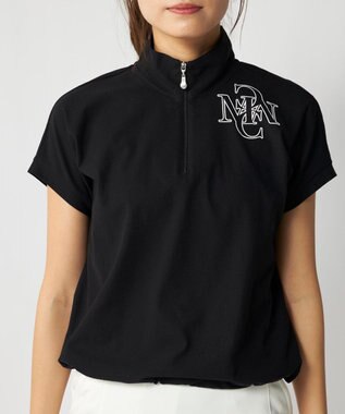 FILA GOLF／marie claire 【Marie claire sports】ハーフジップ半袖シャツ ブラック