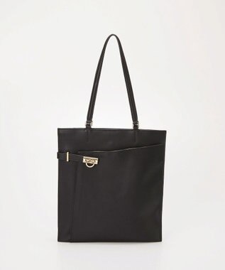 TOPKAPI 【TREASURE TOPKAPI】ベルトデザイン レザー フラット トートバッグ A4対応 ブラック