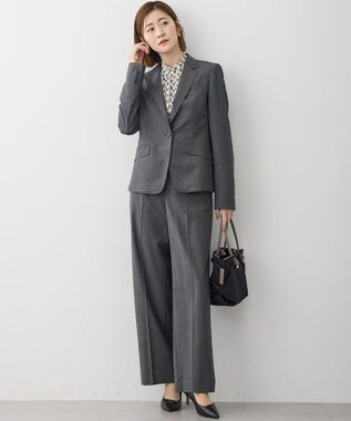 23区 L 【セットアップ着用】ファインネスウール ワイド パンツ グレー系