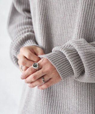 WEGO オーバーフィットハーフジッププルオーバー ライトグレー