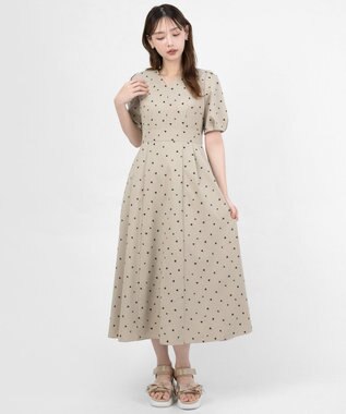 TOCCA 【星風まどかコラボ・大好評につき追加生産！】IN MY HEART ドレス ベージュ系7