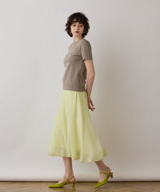 GRACE CONTINENTAL コンパクト天竺トップ カーキ