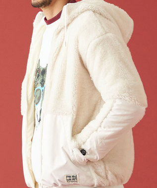 PW CIRCULUS 【MEN】フェイクファーブルゾン ホワイト系
