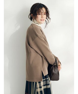 CRAFT STANDARD BOUTIQUE ニットフリースキーネックプルオーバー Brown