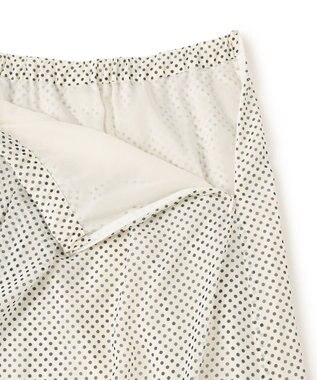 GRACE CONTINENTAL ドットBOXタックスカート ホワイト