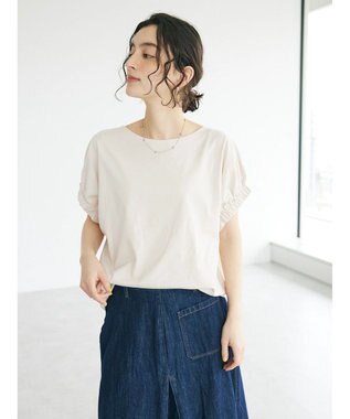 CRAFT STANDARD BOUTIQUE 【ＵＶカット】ギャザースリーブプルオーバー Ivory