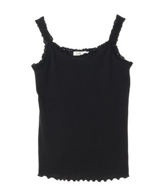 earth music&ecology フリルキャミ Black